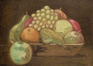 Fruit Bowl with Grapes in the baroque still life style