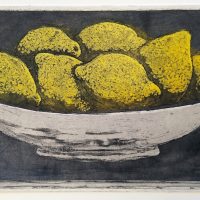 Chine Colle etching print When Life Gives You Lemons