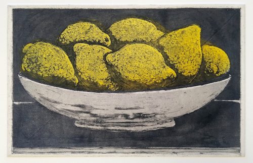 When-Life-Gives-You-Lemons-Print! limited edition etching with chine colle - by Ruth Greenwood